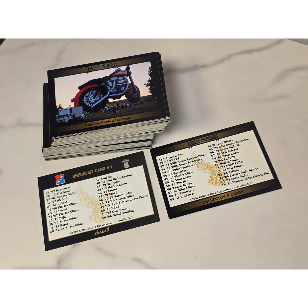 1992 Harley-Davidson Series 1‎ Collect-A-Card Trading Cards Set with Case